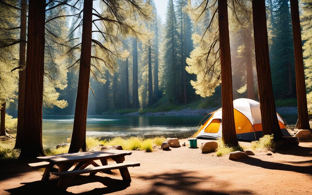 Camping California forests