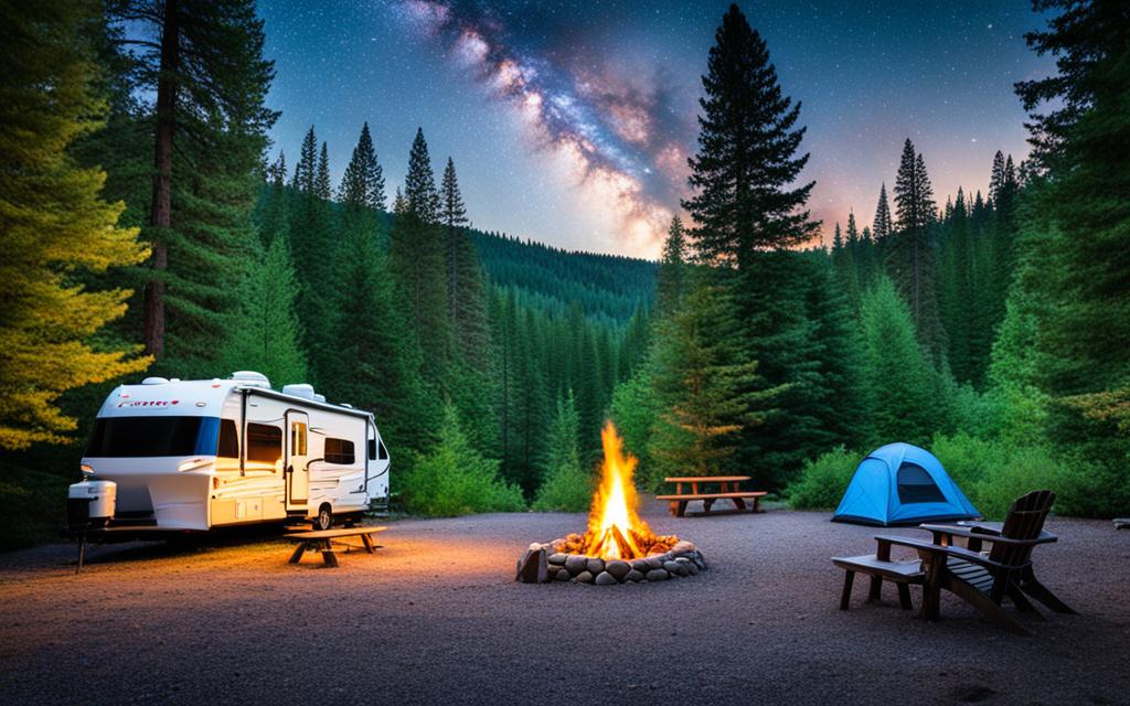 RV camping national forests